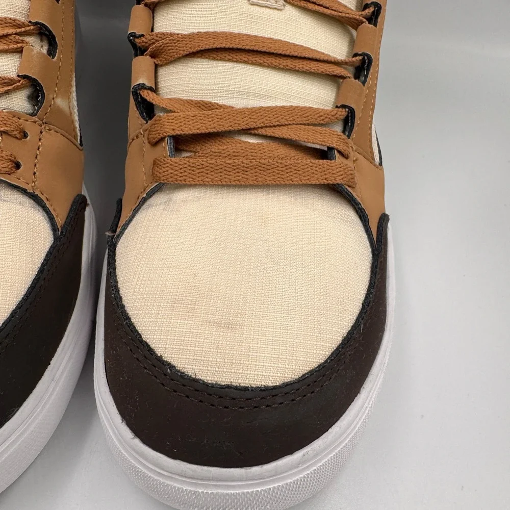 Volcom Mens VM30246 High Top Work Sneakers Brown Tan ASTM F2413-18 EH SR Safety